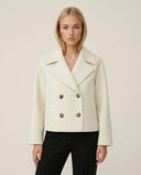 Esme Modern Winter Wool Blend Cropped Coat