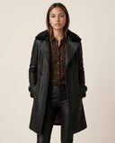 Vera Modern Leather Trench Coat