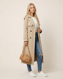 Selene Elegant Trench Coat with Long Silhouette