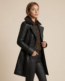 Vera Modern Leather Trench Coat