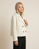 Esme Modern Winter Wool Blend Cropped Coat