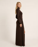 Liora Long Sleeve Maxi Dress with Elegant Ruched Detailing