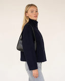 Livia Chic Cropped Pea Coat with Stand Collar