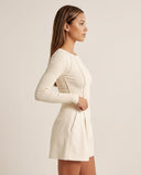 Talia Long Sleeve Top with Textured Seam Accents