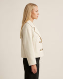 Esme Modern Winter Wool Blend Cropped Coat