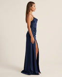 Isla Navy Long Sleeveless Maxi Dress