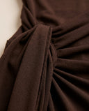 Liora Long Sleeve Maxi Dress with Elegant Ruched Detailing