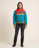 Bianca Striped High Collar Puffer Jacket