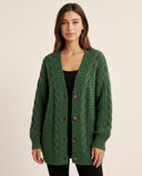 Camille Women's Long Cable Knit Cardigan