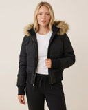 Elara Chic Hooded Cropped Puffer Jacket