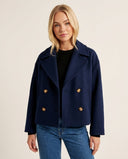 Esme Modern Winter Wool Blend Cropped Coat