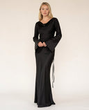 Genevieve Long Sleeve Draped Maxi Dress